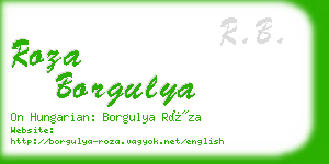 roza borgulya business card